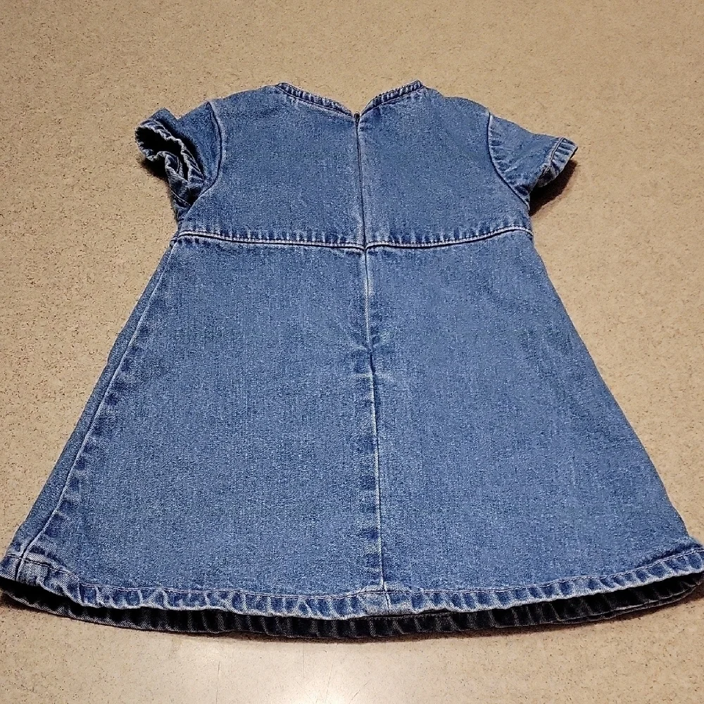 Vintage Y2k Baby Gap Denim Dress 2002 Blue (SIZE 12-18 MONTHS)